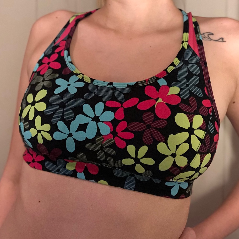 Floral sports bra